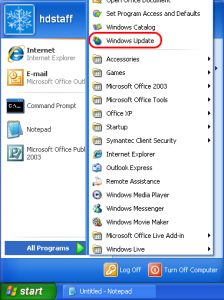 Hình minh họa Hướng dẫn update cho windows XP