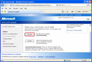 Hình minh họa Hướng dẫn update cho windows XP