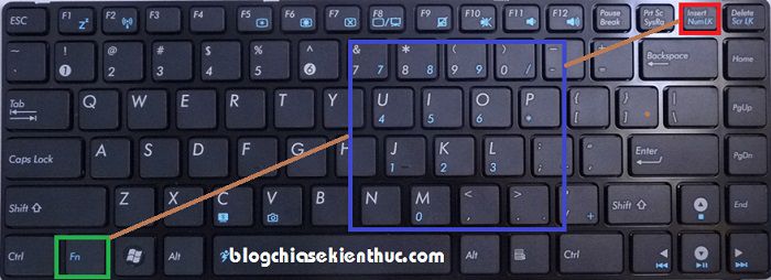 Hình minh họa Hướng dẫn sửa bàn phím Laptop gõ chữ hiện ra số