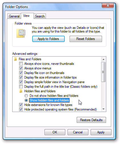 Hình minh họa Hướng dẫn bật file ẩn trên máy tính