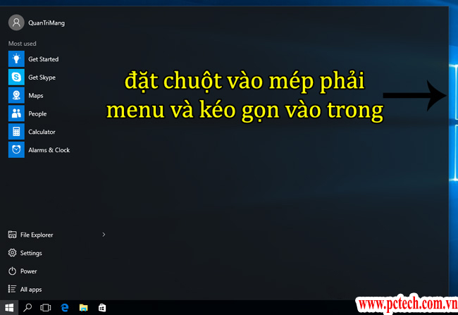 Hình minh họa Cách thu gọn menu trên Win 10