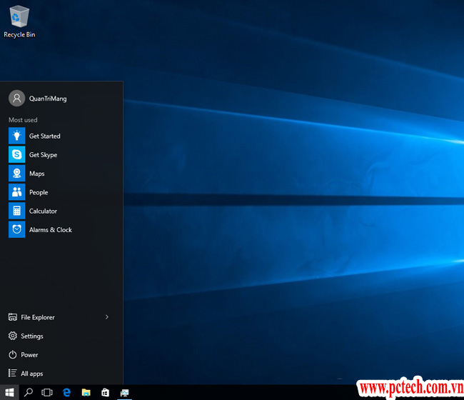 Hình minh họa Cách thu gọn menu trên Win 10
