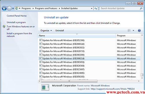 Hình minh họa Gỡ bỏ cập nhật Windows 10 trong Windows 7/8.1