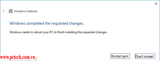 Hình minh họa Kích hoạt .NET FrameWork trên Windows 10