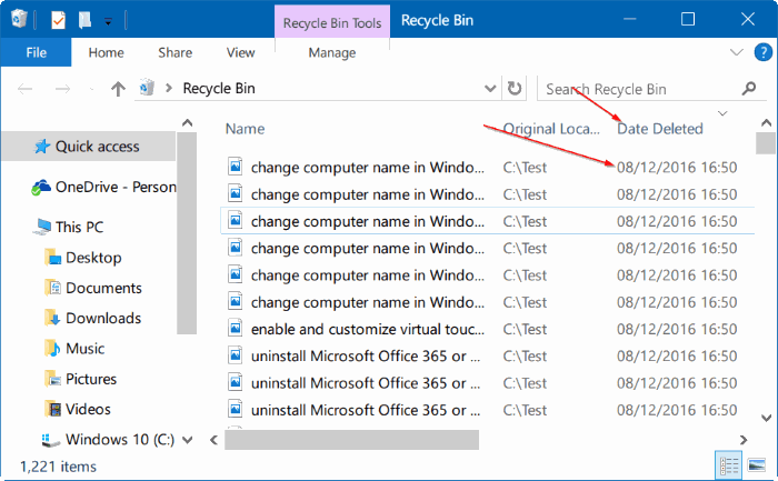 Hình minh họa Làm thế nào để xem các tập tin đã xóa gần đây trên Windows 10?