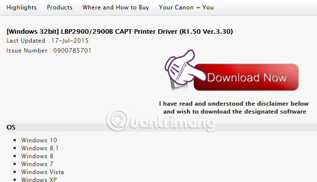 Hình minh họa Hướng dẫn cài đặt máy in Canon LBP 2900 trên Windows