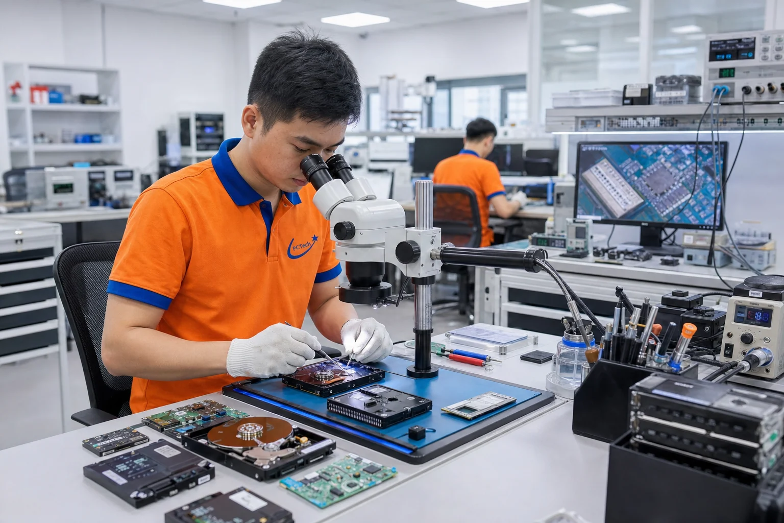 Kỹ thuật viên PCTech cứu dữ liệu HDD và SSD